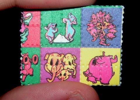 132919 Pink Elephants on Parade Blotter LSD Dumbo